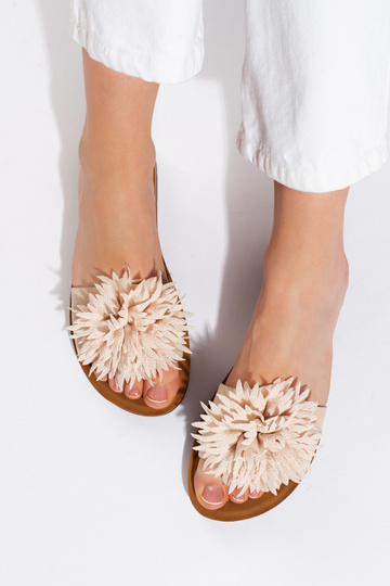 Béžové dámske papuče s... 2