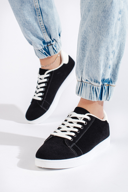 čierne semišové dámske topánky