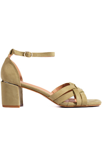 zelené semišové sandále