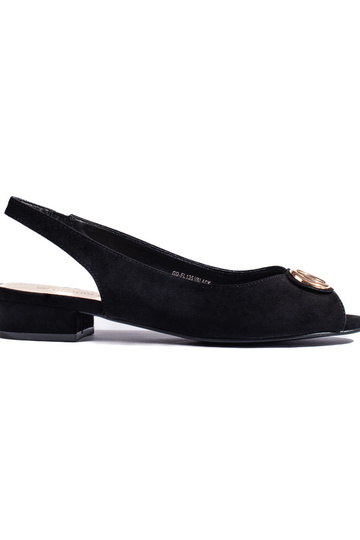 čierne semišové sandále