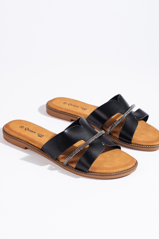 Čierne papuče v elegantnom štýle