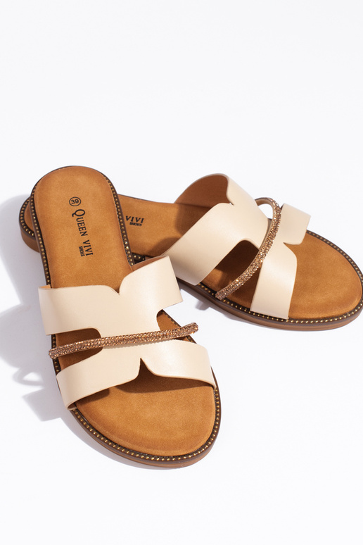 Béžové papuče v elegantnom štýle