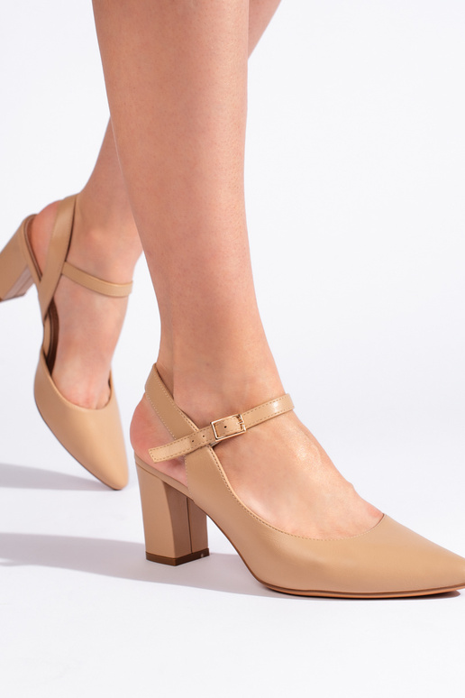 béžové vysoké podpätky Sergio Leone