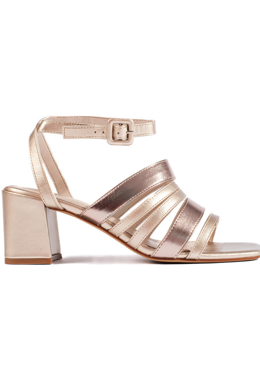 Dámske zlaté remienkové sandále... Dámske zlaté remienkové sandále...