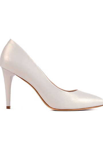 biele perleťové vysoké...