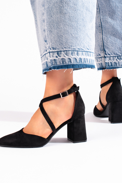 semišové čierne vysoké lodičky od...