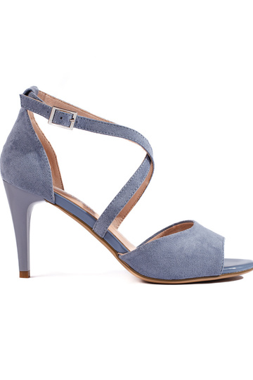 semišové sandále na tenkom...