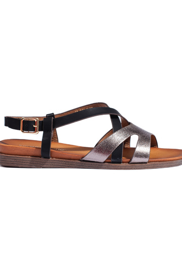 čierne sandále Sergio Leone