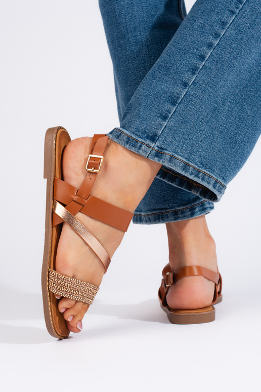 hnedé sandále Sergio Leone