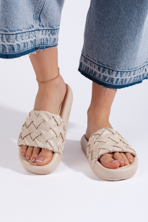 so vzormi béžové Papuče