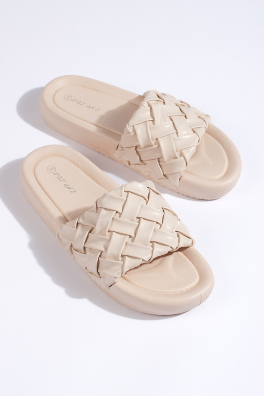 so vzormi béžové Papuče