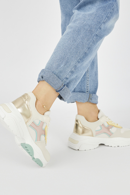 Dámske topánky na voľný čas zlatá Dámske topánky na voľný čas zlatá