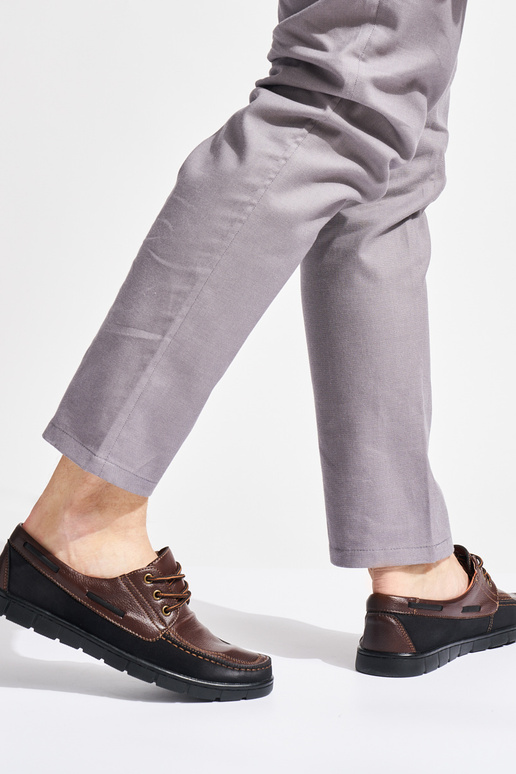 pánske členkové hnedé čižmy so...