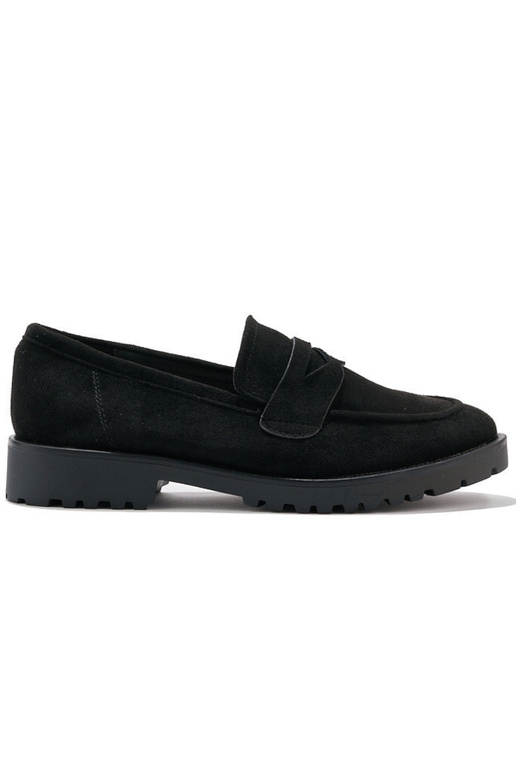 čierne semišové dámske mokasíny