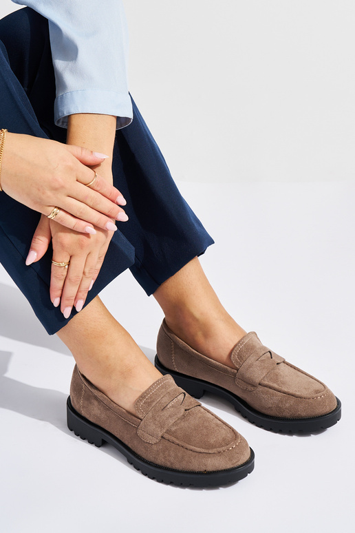 Semišové mokasíny pre ženy