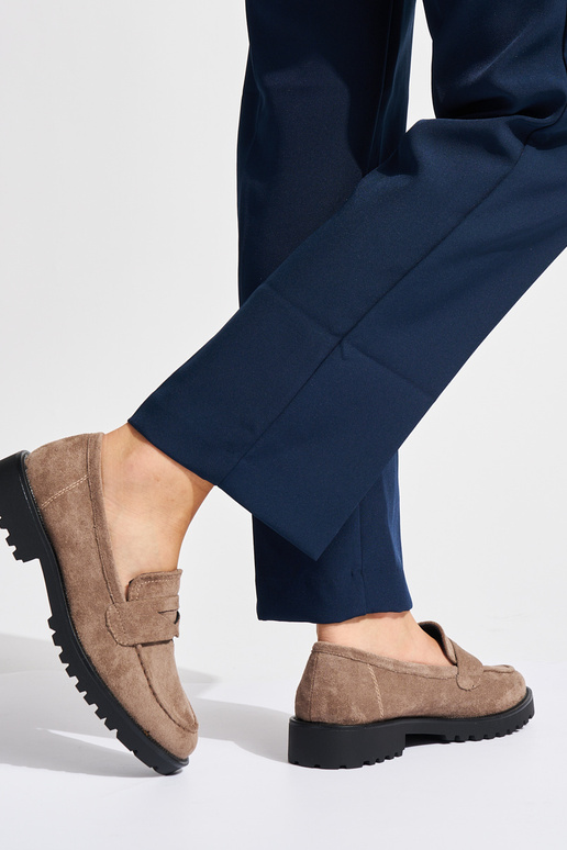 Semišové mokasíny pre ženy