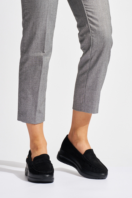 mokasíny v čiernej semišovej farbe s... mokasíny v čiernej semišovej farbe s...