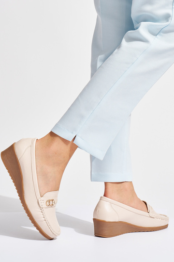 béžové dámske mokasíny s... 2