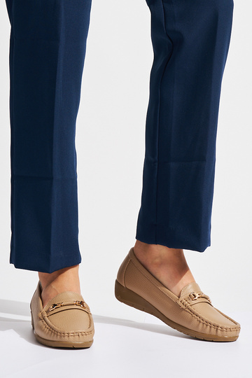 béžové dámske mokasíny ze... 2