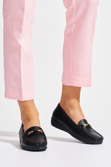 čierne dámske mokasíny ze... 2