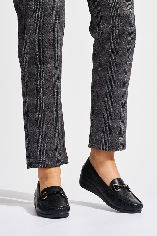 čierna prelamované Dámske mokasíny na... čierna prelamované Dámske mokasíny na...