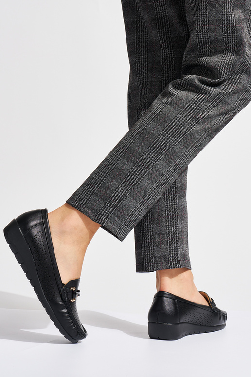 čierna prelamované Dámske mokasíny na... čierna prelamované Dámske mokasíny na...