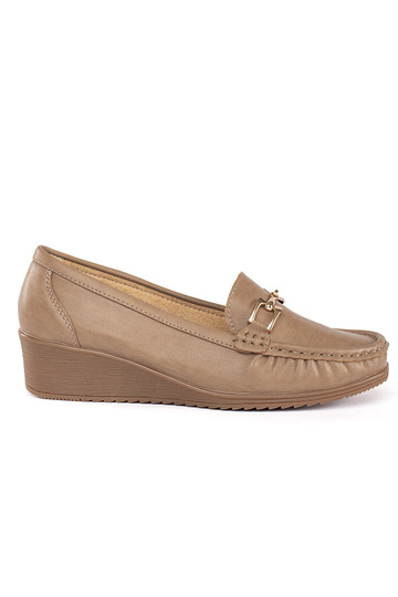 béžové dámske mokasíny s...