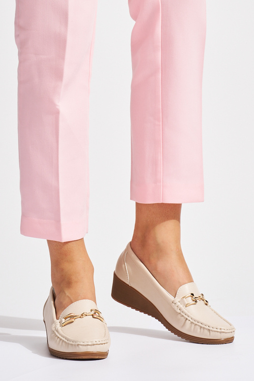 béžové dámske mokasíny s prackami béžové dámske mokasíny s prackami