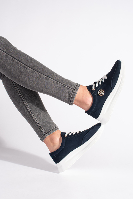 tmavomodré kožené Tenisky model...