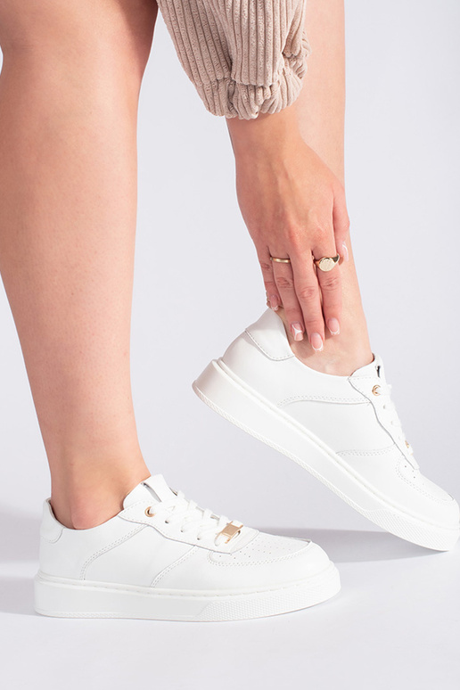 biele dámske kožené športové topánky biele dámske kožené športové topánky