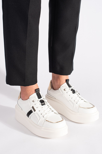 Biele kožené tenisky model... 2