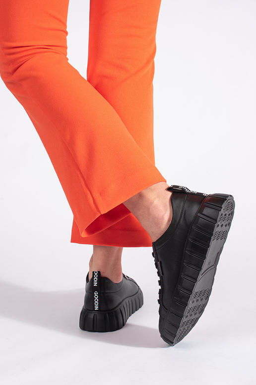 čierne kožené členkové čižmy s...