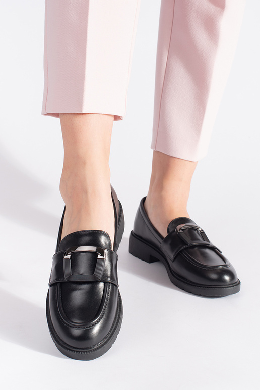 čierne dámske mokasíny s prackami čierne dámske mokasíny s prackami