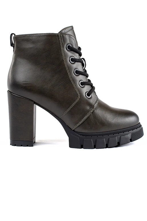 kaki dámske topánky na vysokej tyči