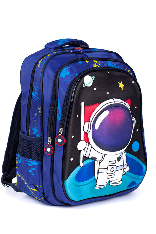 modrý batoh dziecięcy z cosmonauto