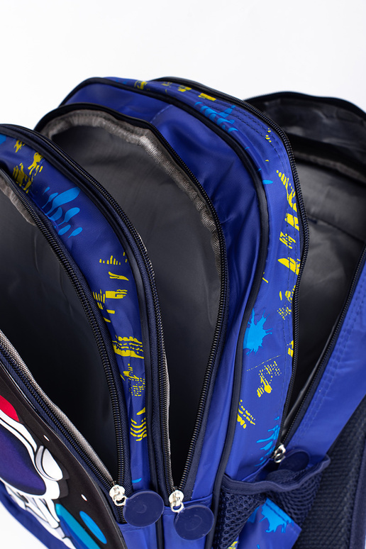 modrý batoh dziecięcy z cosmonauto