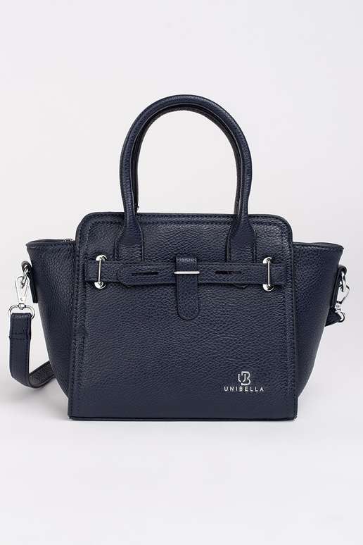 tmavomodrá elegantná kabelka ze...