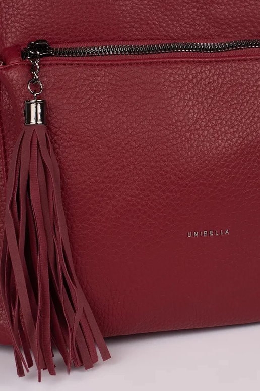 červený dámsky kabelkový typ batoh so...