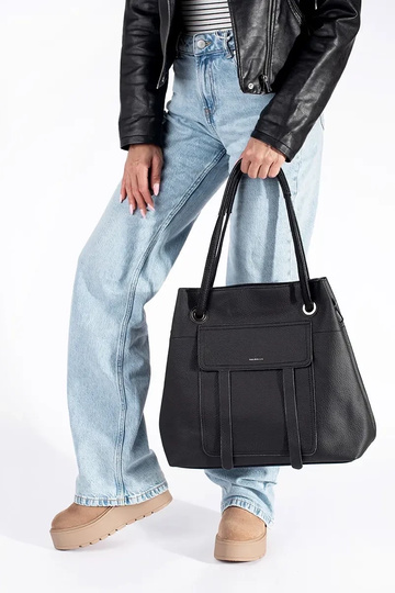 čierna kabelka shopper 2