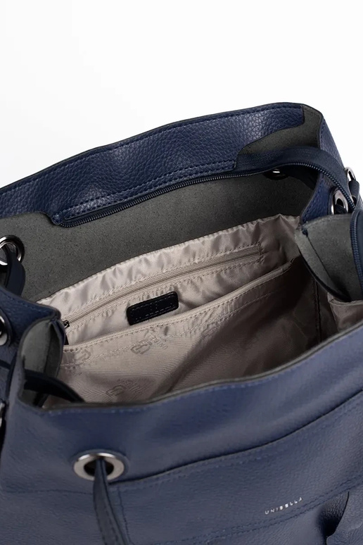 tmavomodrý ručný shopper