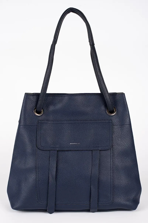 tmavomodrý ručný shopper