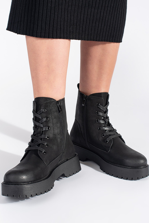 čierna čižmy s platformou Sergio Leone čierna čižmy s platformou Sergio Leone