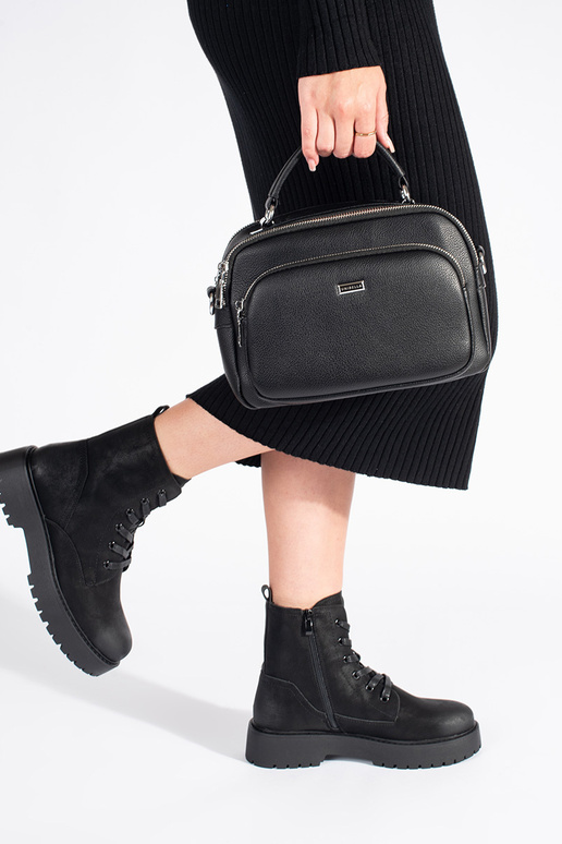 čierna čižmy s platformou Sergio Leone čierna čižmy s platformou Sergio Leone