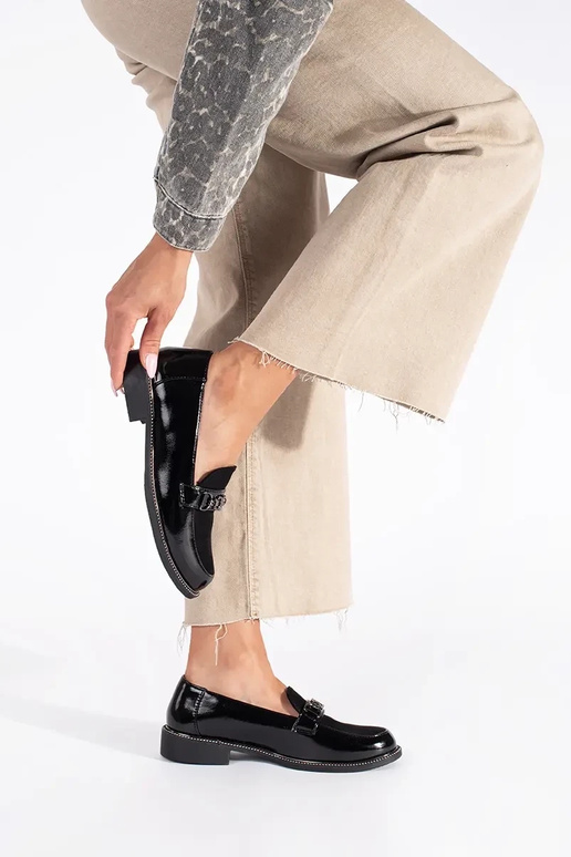 čierna elegantný Dámske mokasíny čierna elegantný Dámske mokasíny