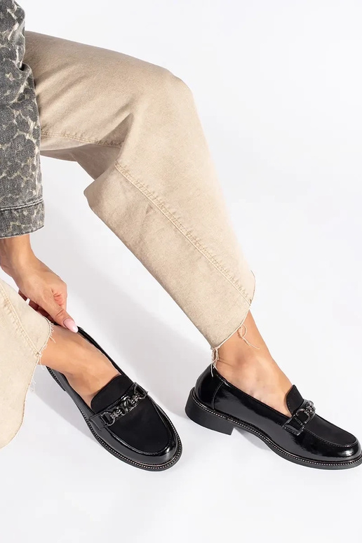 čierna elegantný Dámske mokasíny čierna elegantný Dámske mokasíny