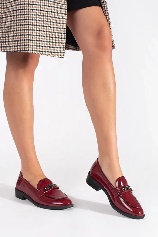 bordové dámske mokasíny bordové dámske mokasíny