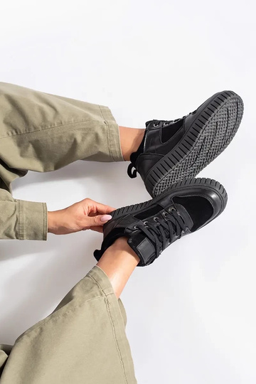 čierna vysoká Dámske čižmy 2