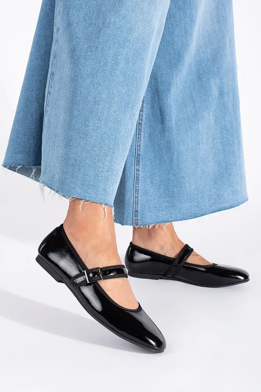 čierna lakované balerínky čierna lakované balerínky