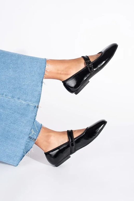 čierna lakované balerínky čierna lakované balerínky