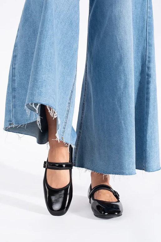 čierna lakované balerínky čierna lakované balerínky